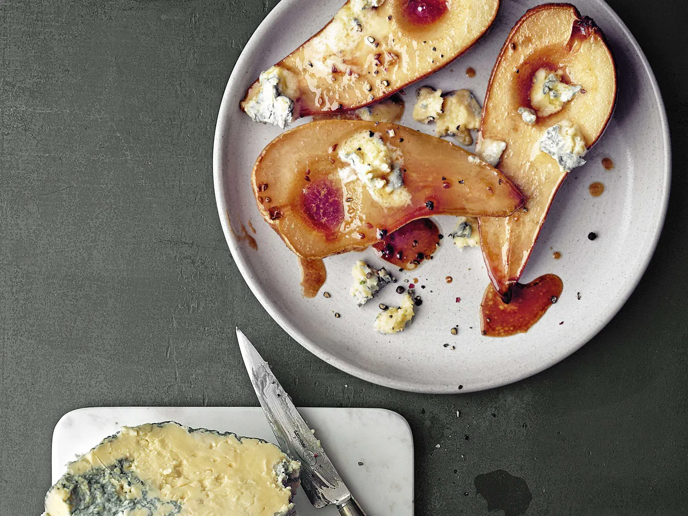 Pere al forno con jersey blue