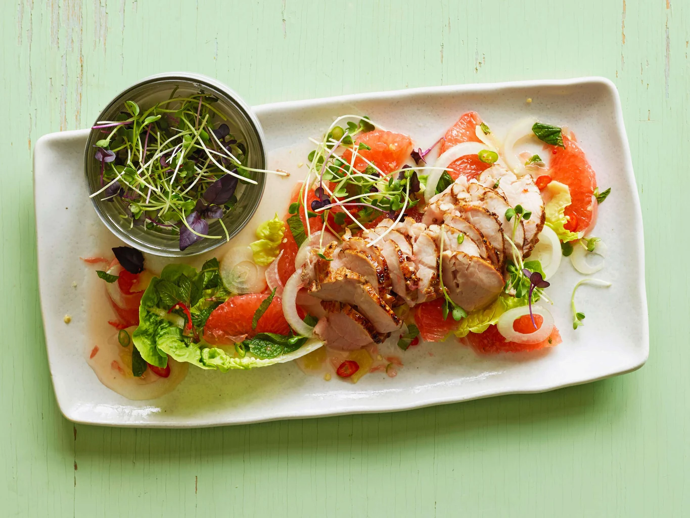Pomelosalat mit Schweinsfilet