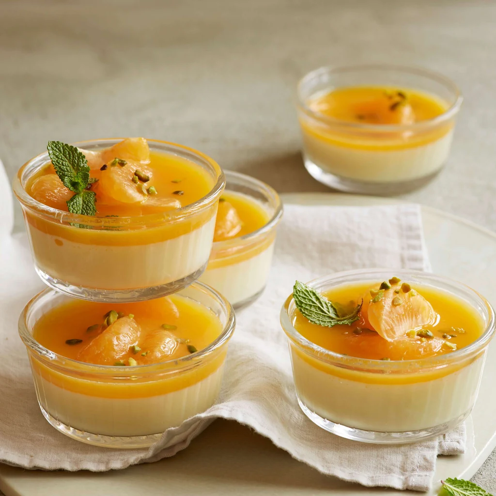 Panna cotta allo zenzero con salsa al mandarino