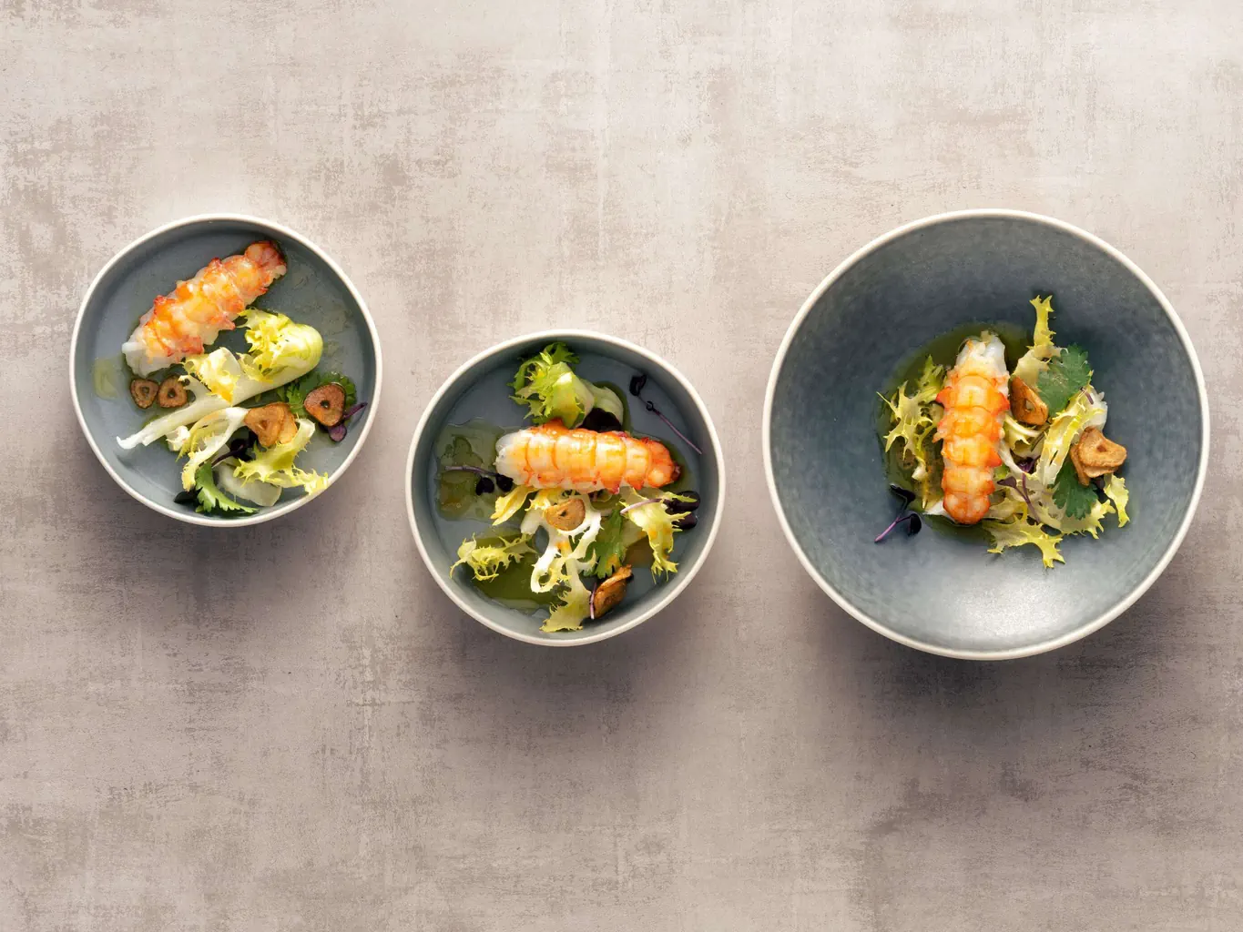 Langustinen mit Frisée