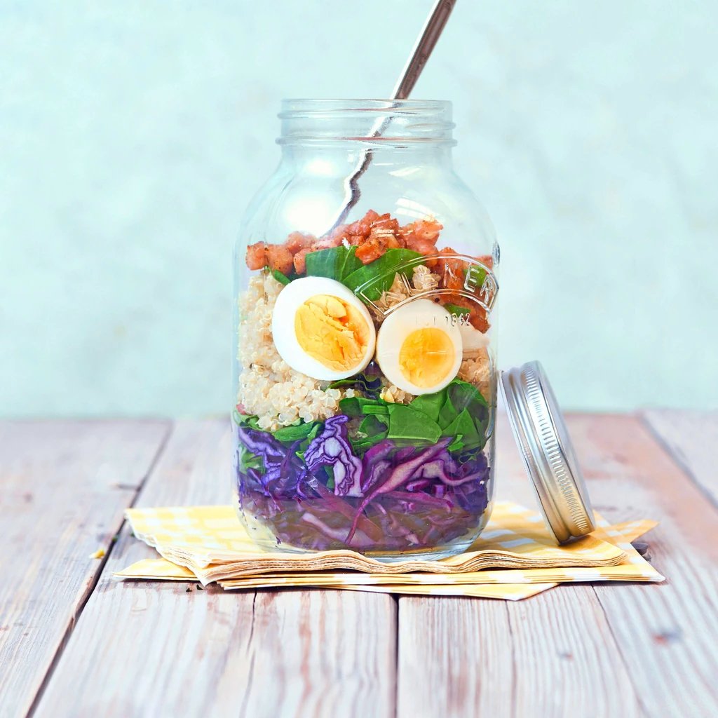 Salade de quinoa aux lardons