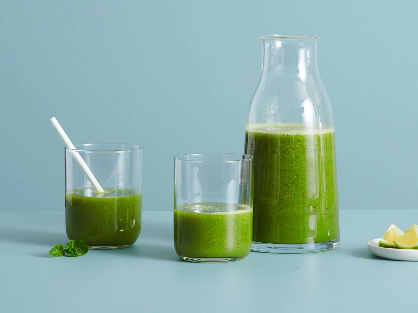 Succo di cetrioli, limette e kiwi
