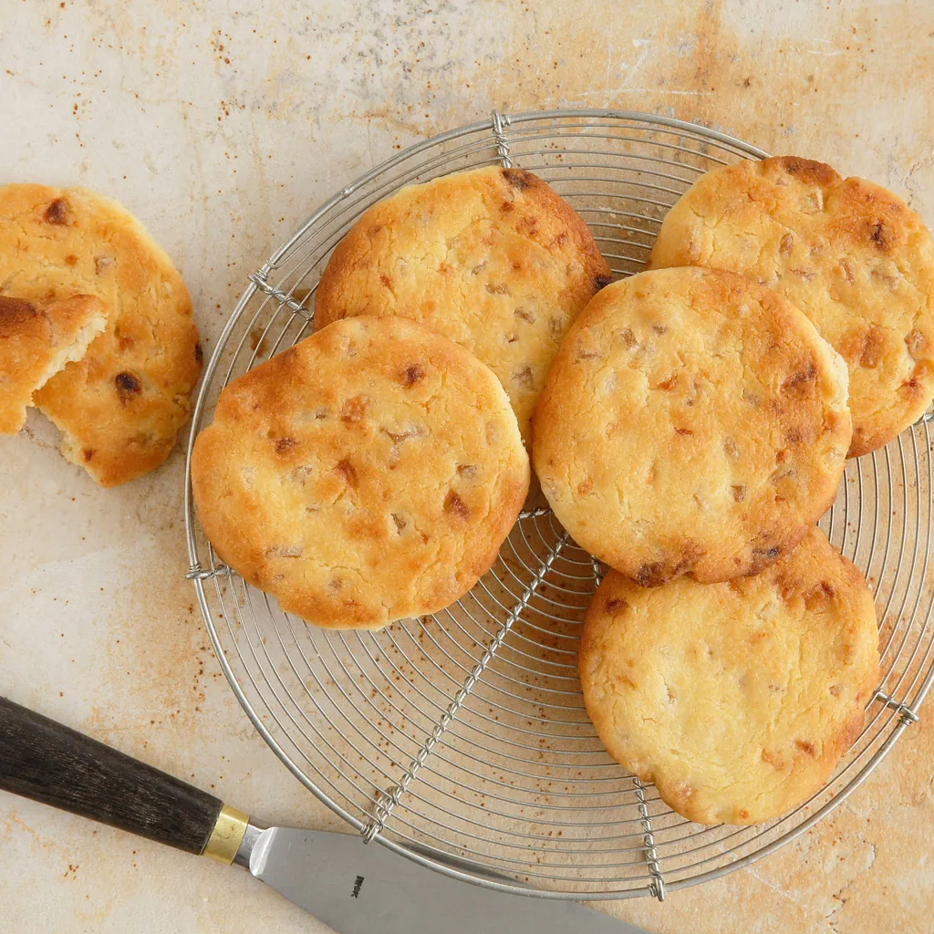 Ingwercookies mit weisser Schokolade