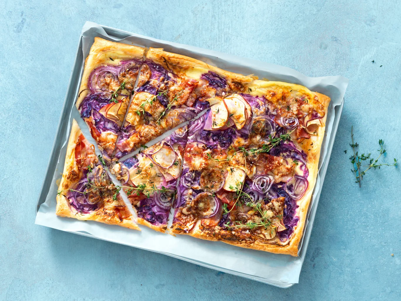 Blechtarte mit Rotkohl
