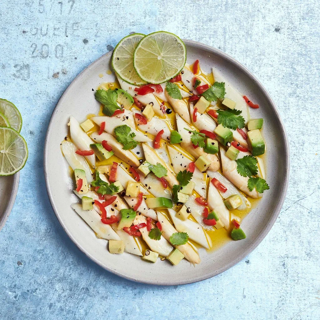 Ceviche d'asperges blanches 