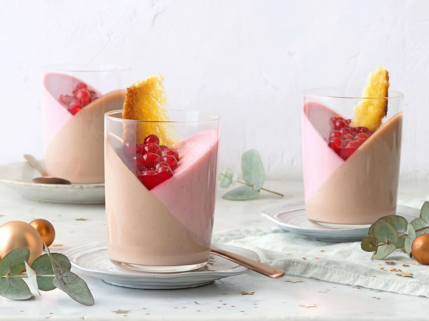 Zweifarbige Panna cotta