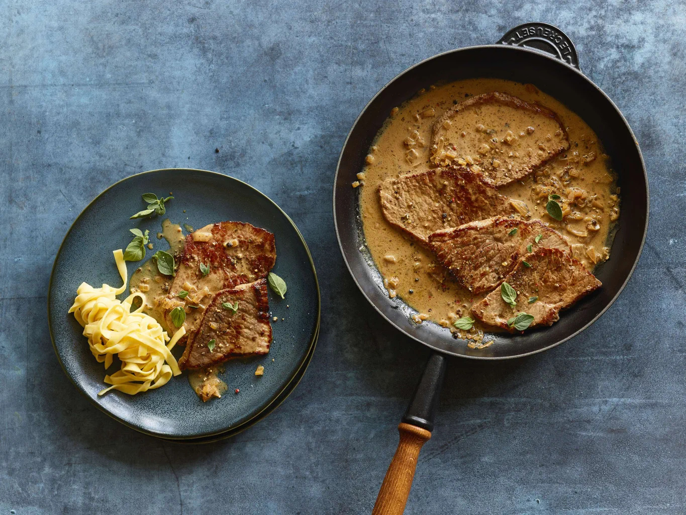 Scaloppine di manzo in salsa al pepe