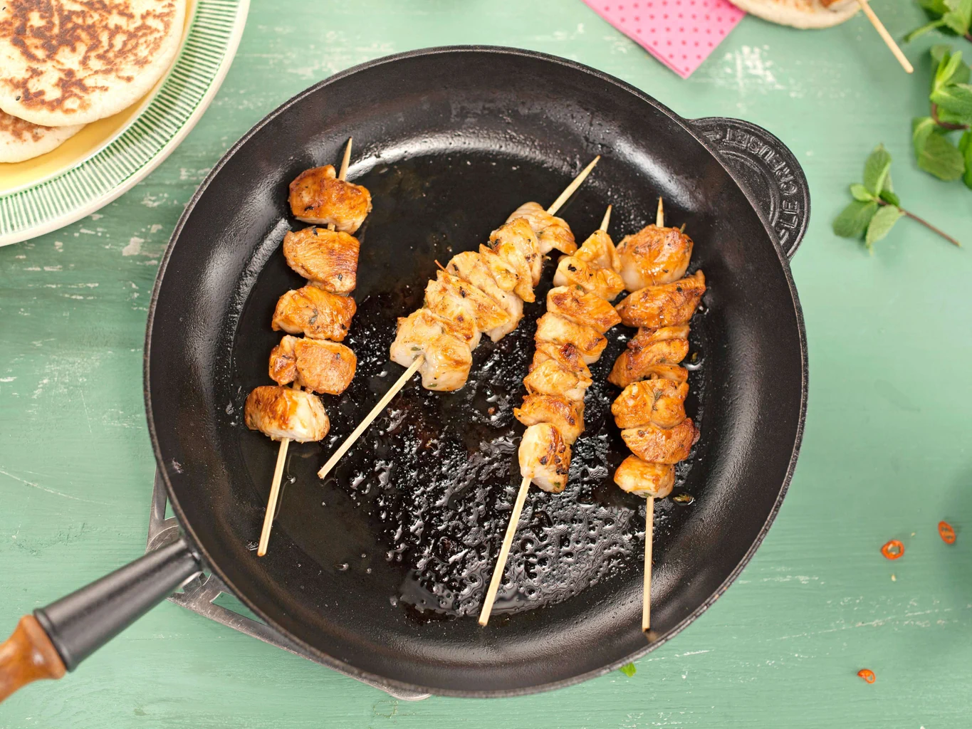 Honig-Poulet-Spiess
