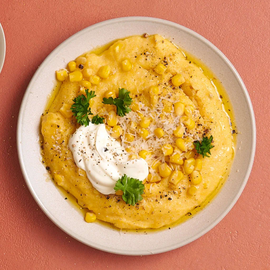 Polenta à la crème fraîche