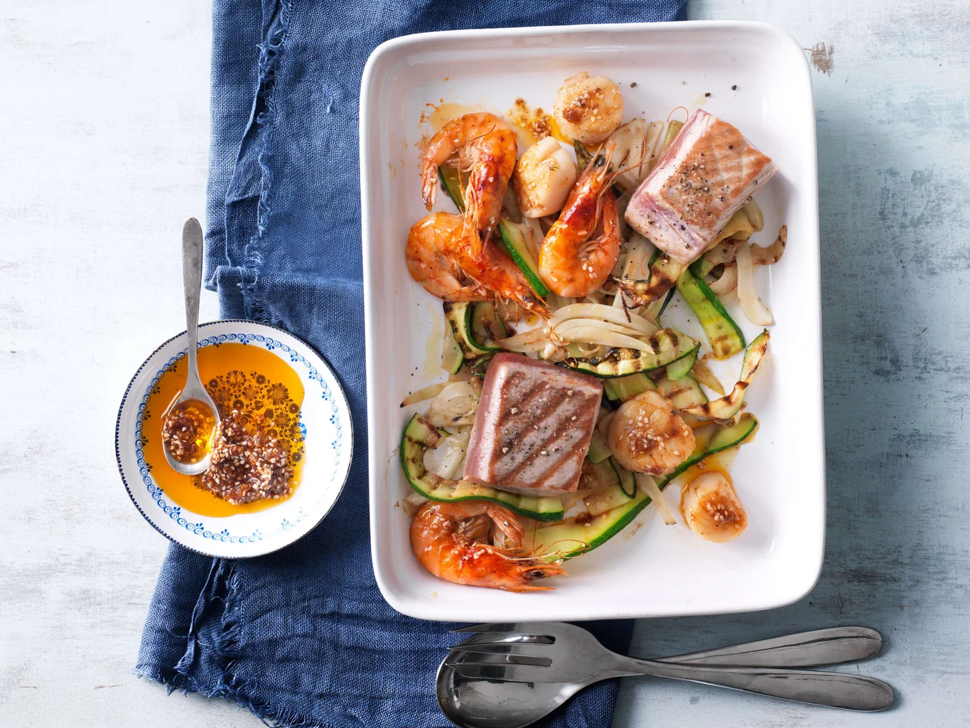 Meeresfrüchte-Fisch-Platte