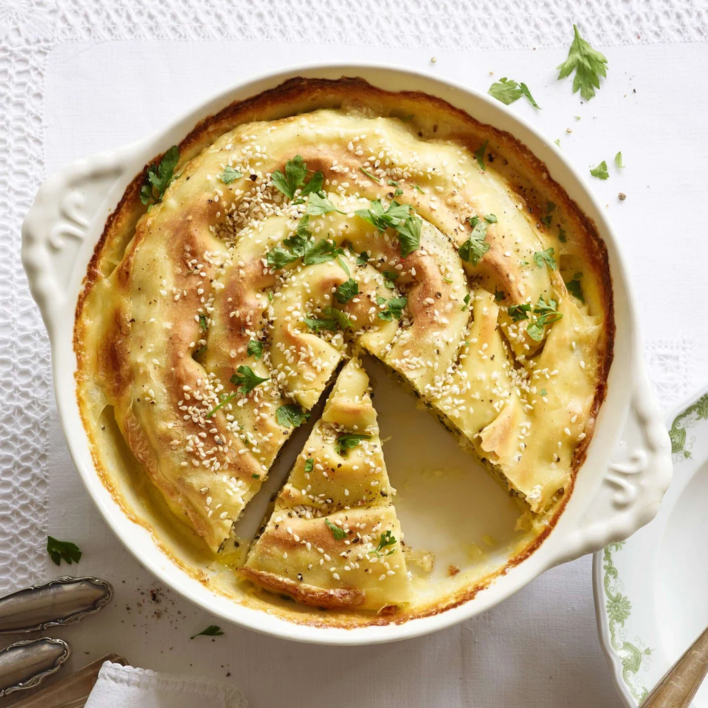 Gratin de pâtes avec chou-fleur