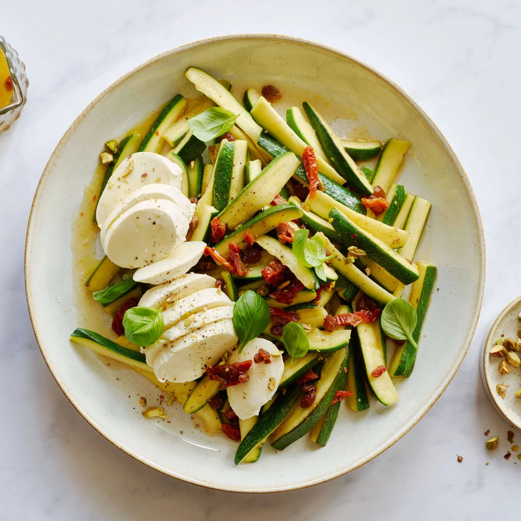 Zucchettisalat mit Mozzarella