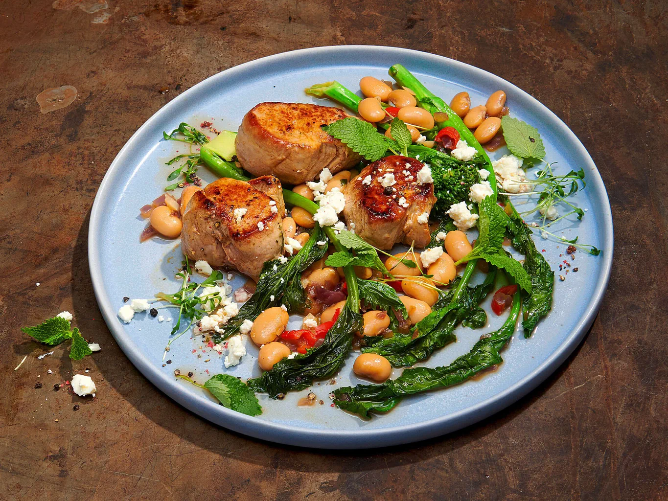 Medaglioni di maiale con feta
