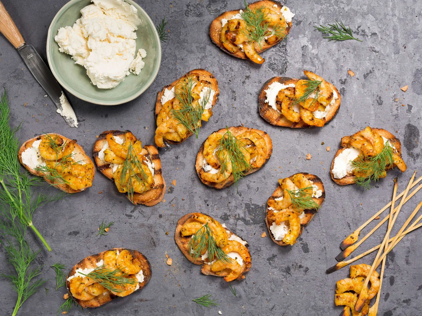 Crevettencrostini