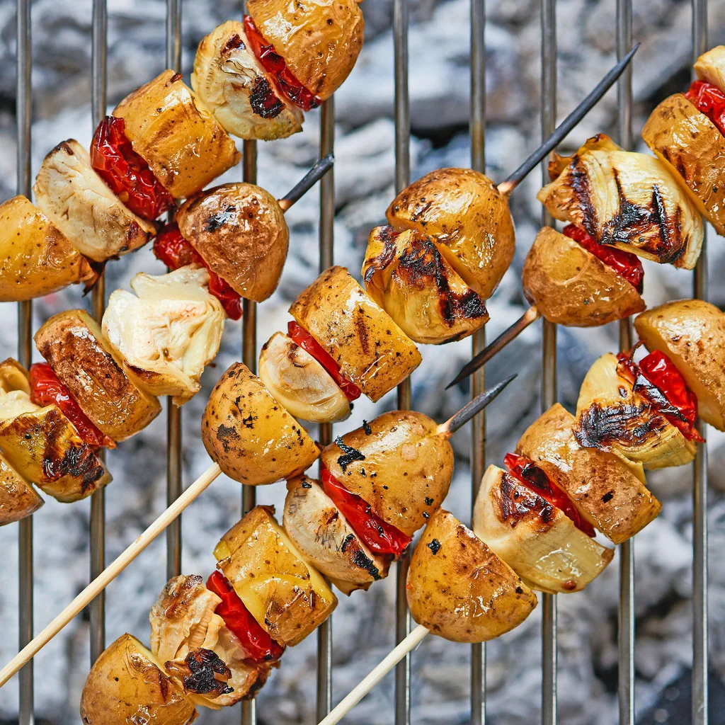 Spiedini di patate e carciofi