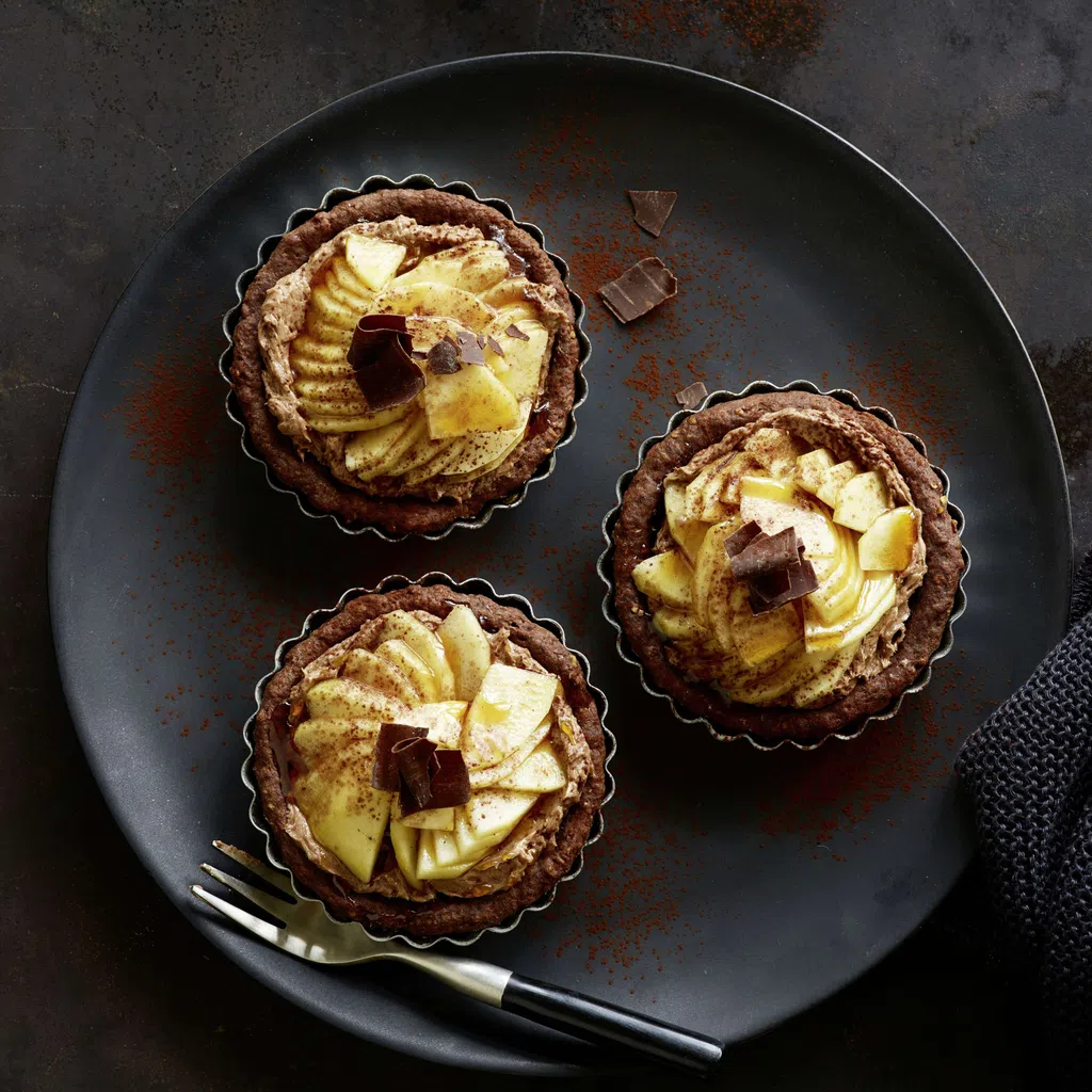 Birnen-Tartelettes mit Schokolade