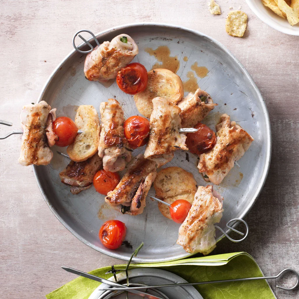 Schnitzelröllchen vom Spiess