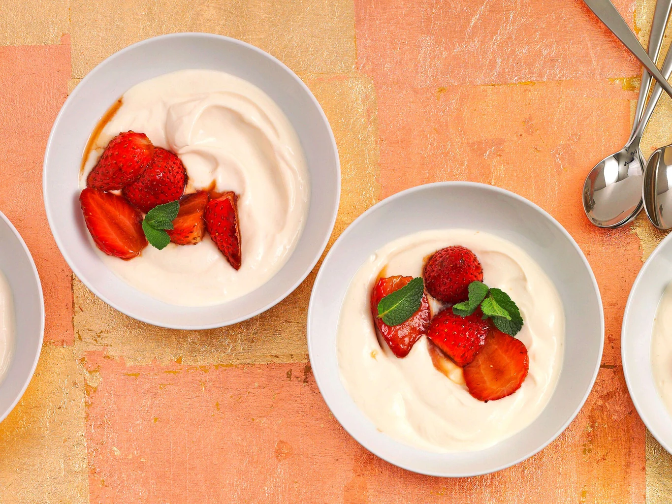 Geröstete Erdbeeren mit Ricotta