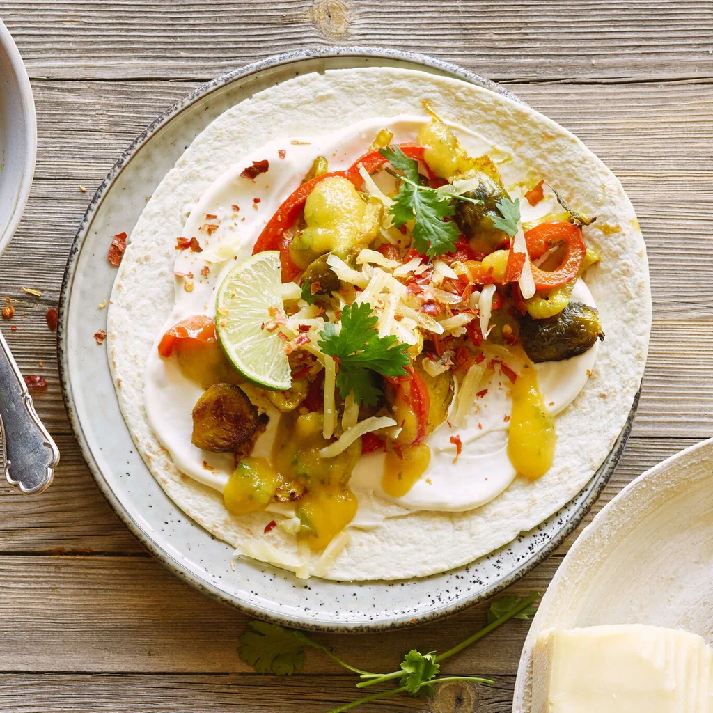 Fajitas alle verdure con salsa al mango