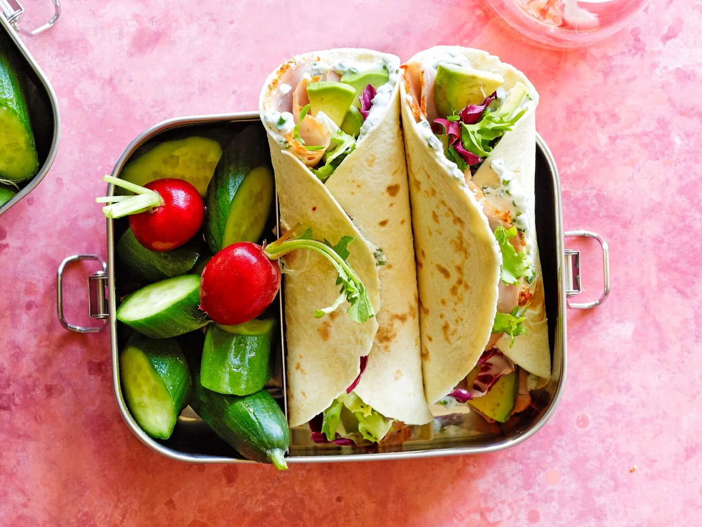 Wrap mit Schinken und Salat