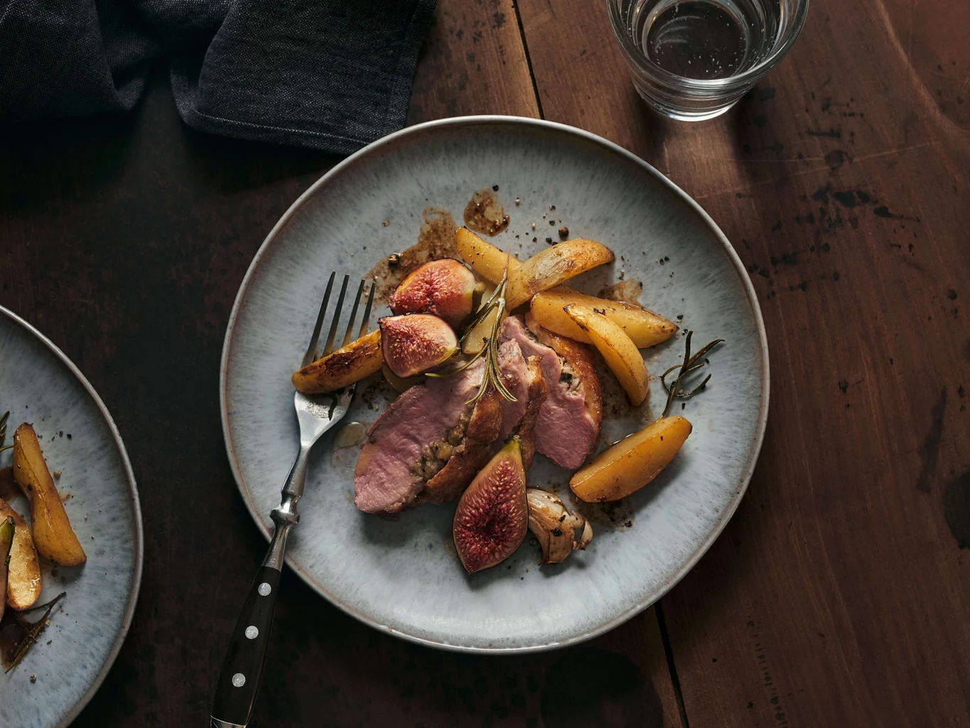 Petto d'anatra farcito con fichi