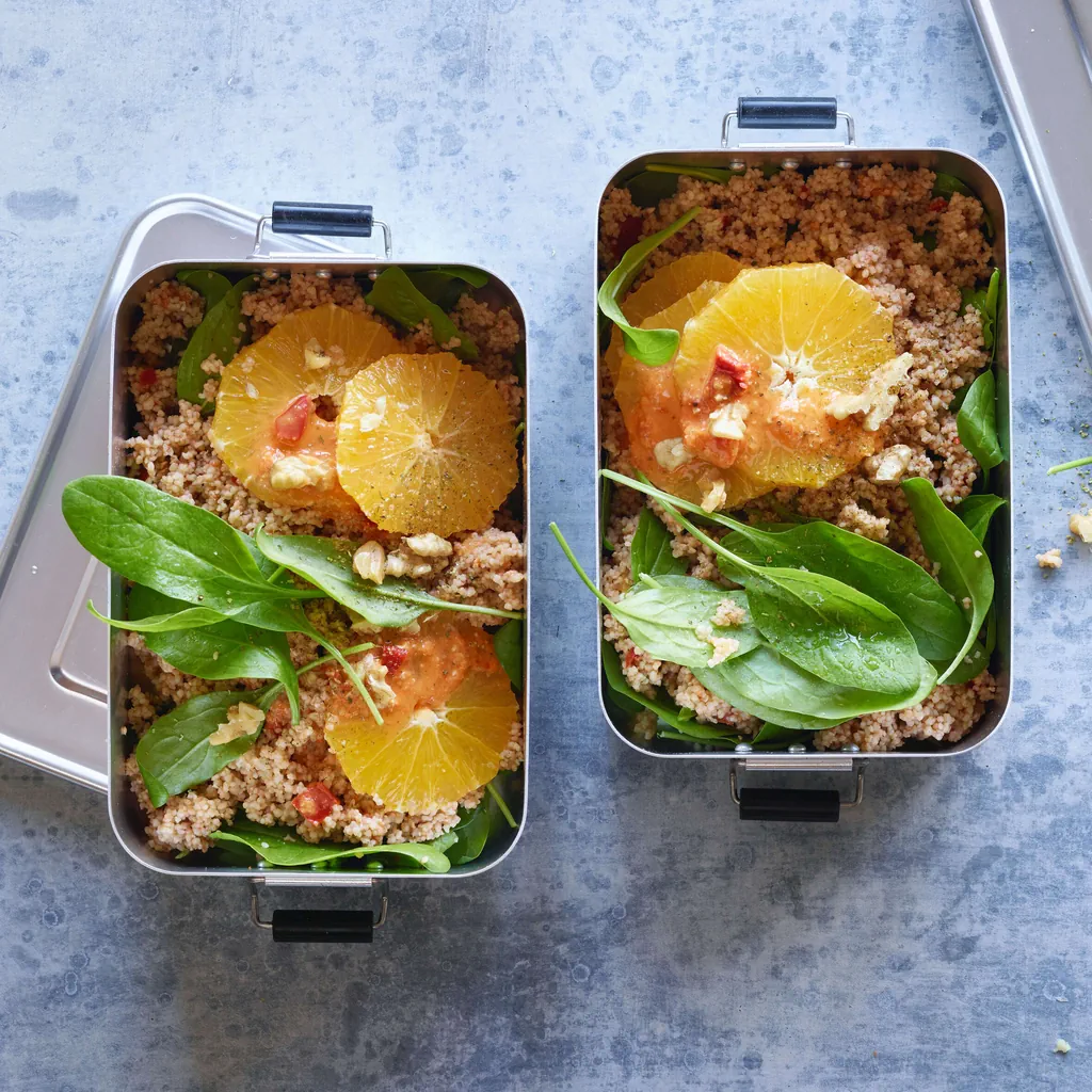 Salade de couscous aux épinards