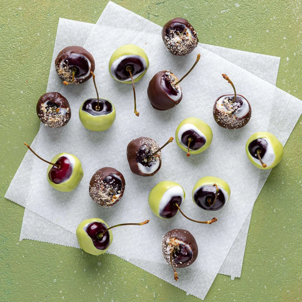 Frozen-Joghurt-Kirschen