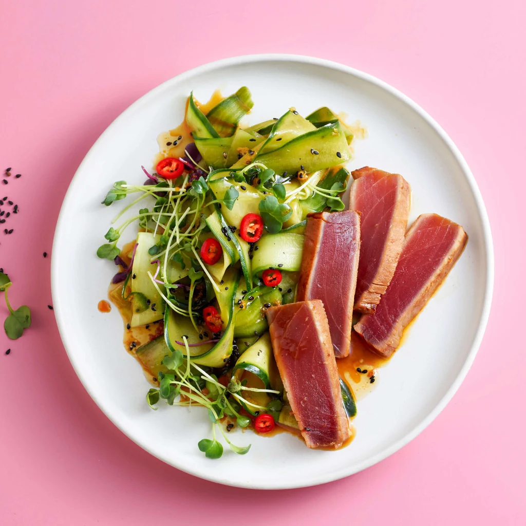 Tataki di tonno con cetrioli
