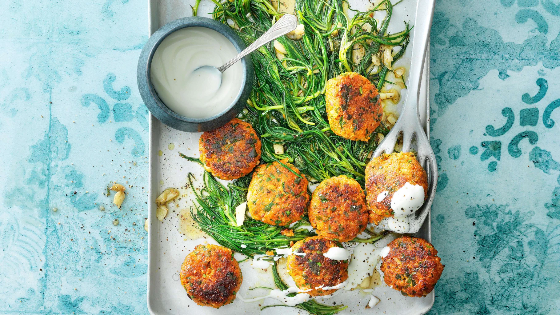 Galettes de poisson tandoori sur barba di frate