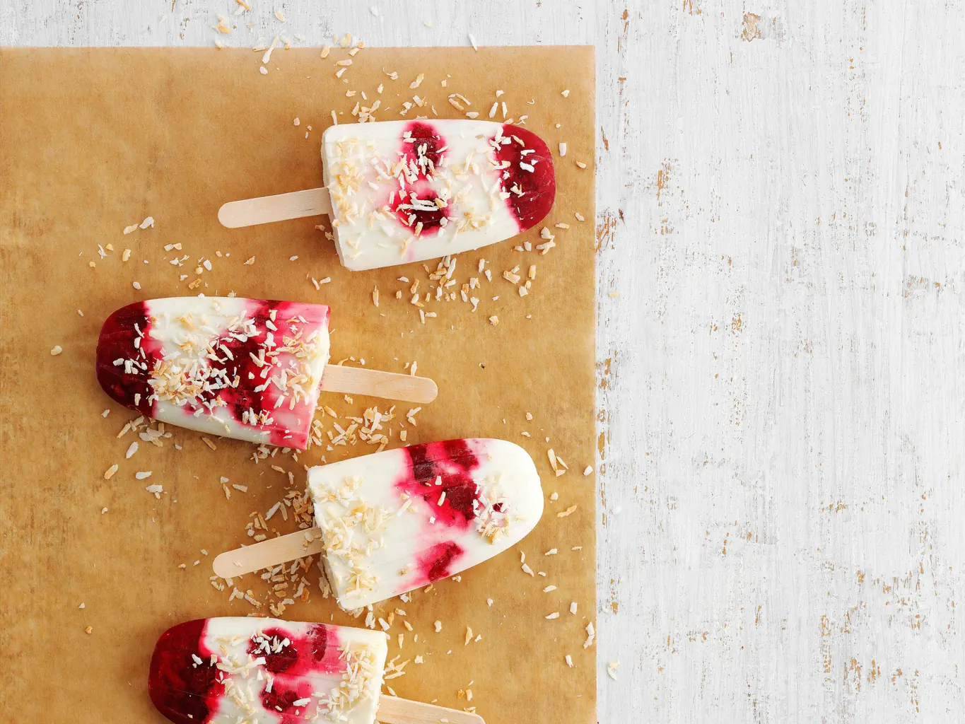 Bâtons de glace à la noix de coco