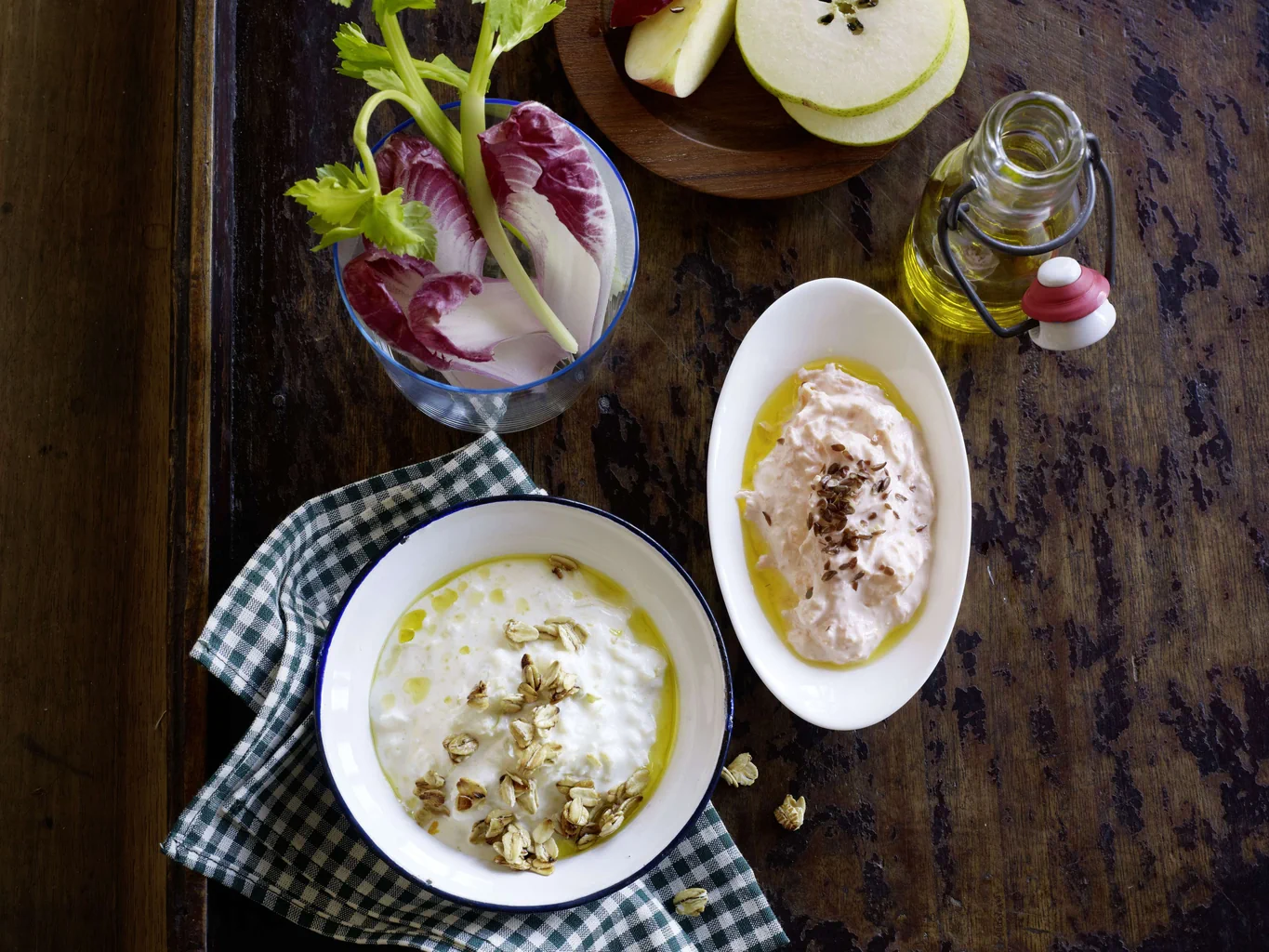 Süsser und pikanter Quark mit Leinöl