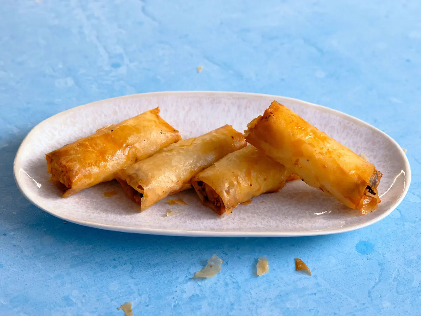 Rouleaux au halloumi et au miel