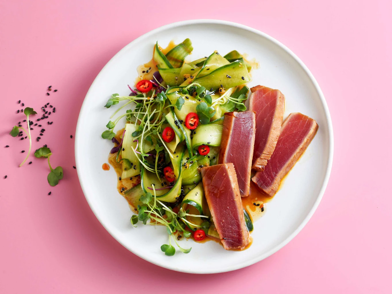 Tataki di tonno con cetrioli
