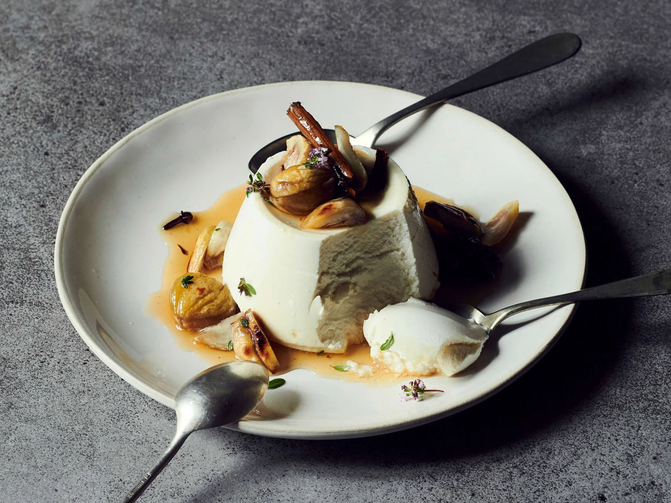 Ricotta mit Honig-Marroni