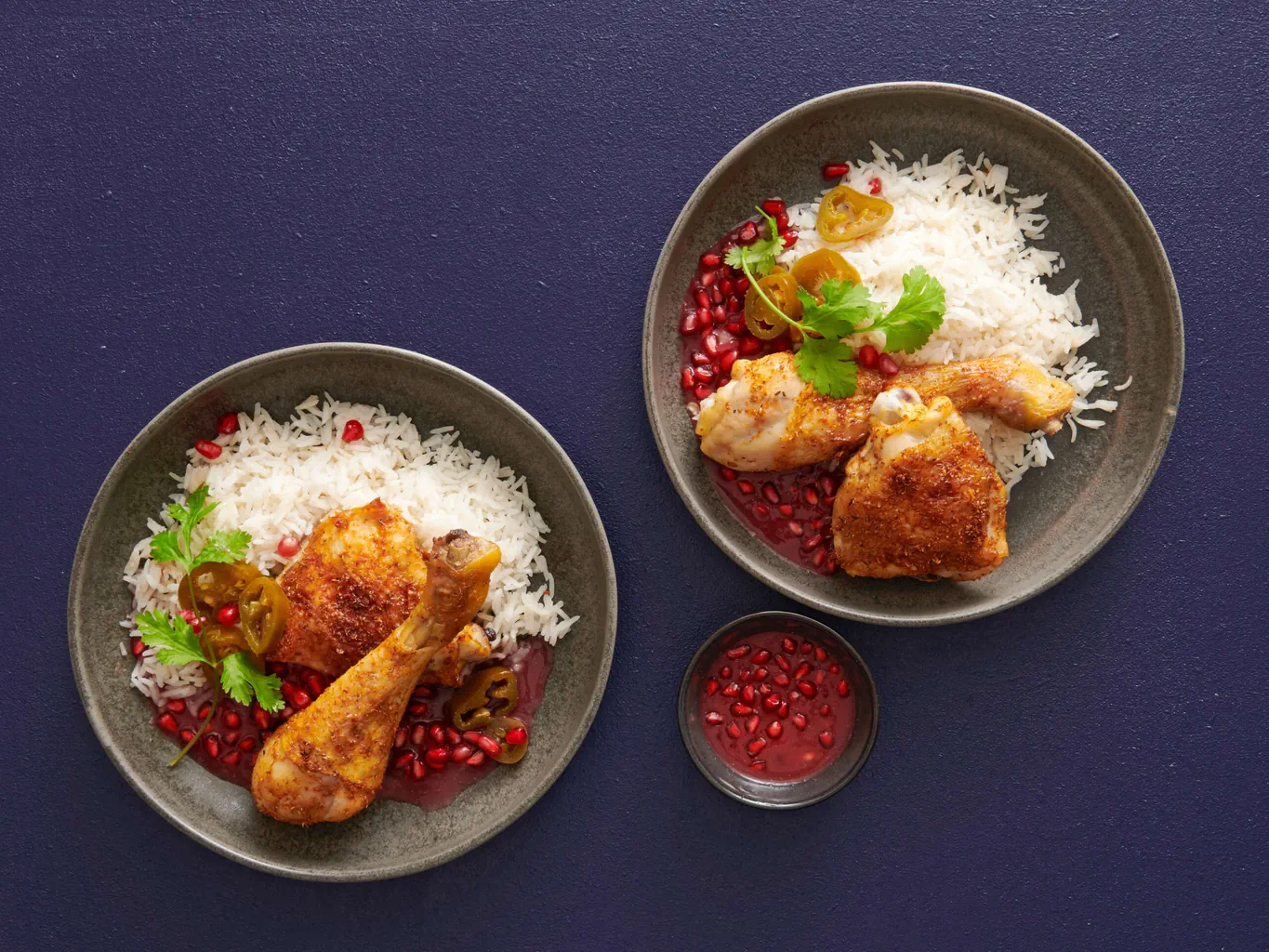 Pollo con salsa alla melagrana