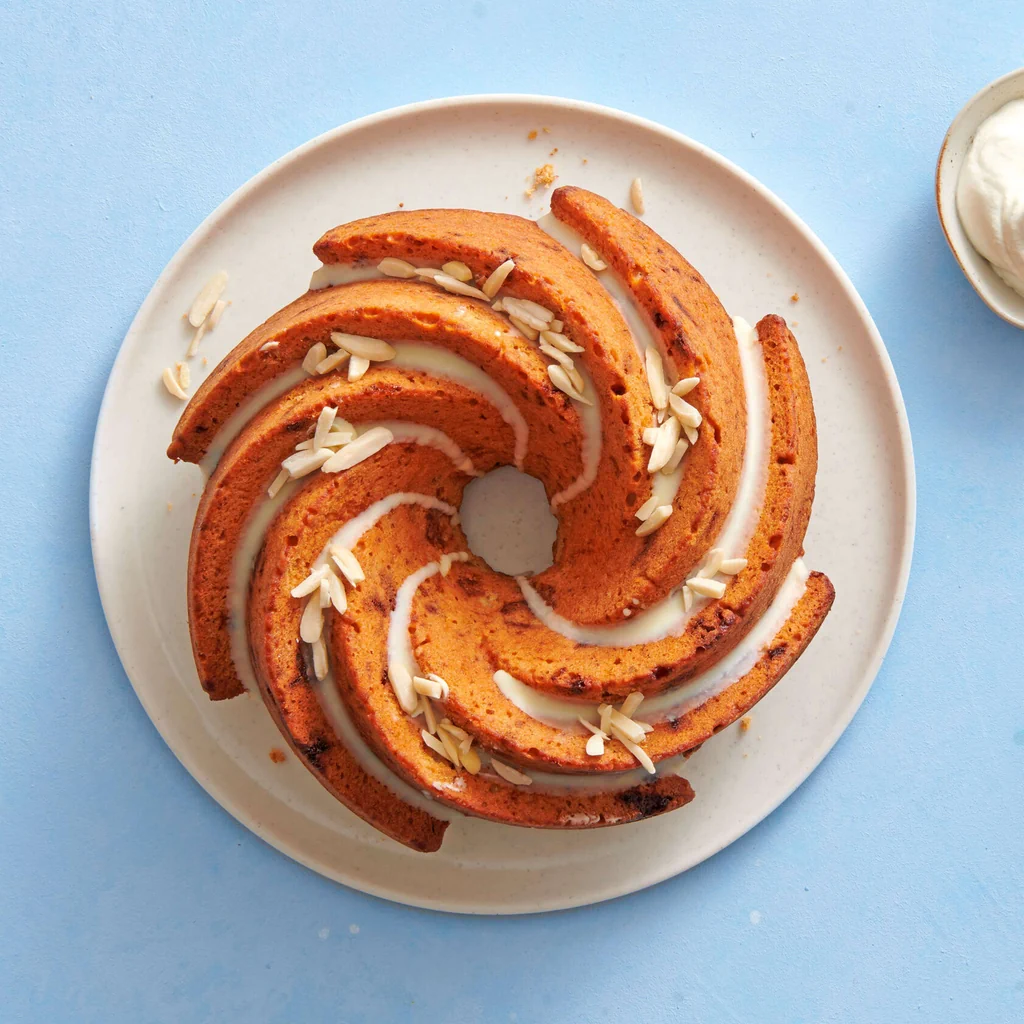 Mandelkuchen mit weisser Schokolade