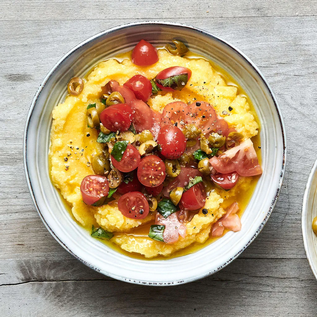 Polenta avec salsa de tomates