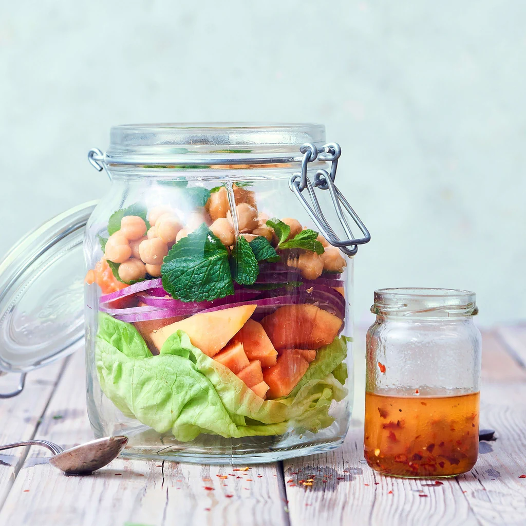 Papaya-Kichererbsen-Salat 