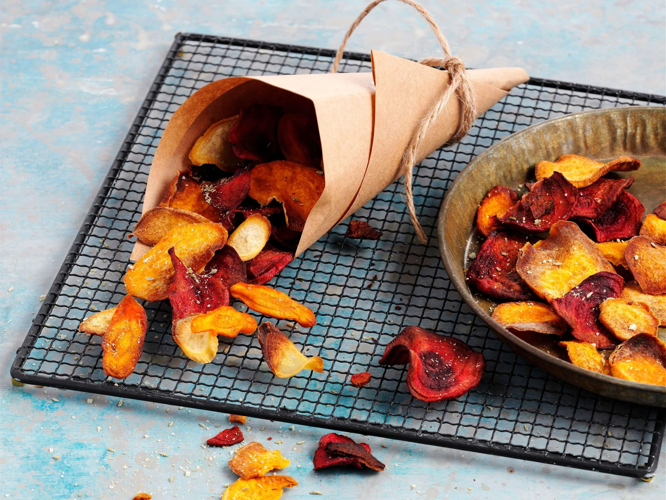 Chips de légumes-racines