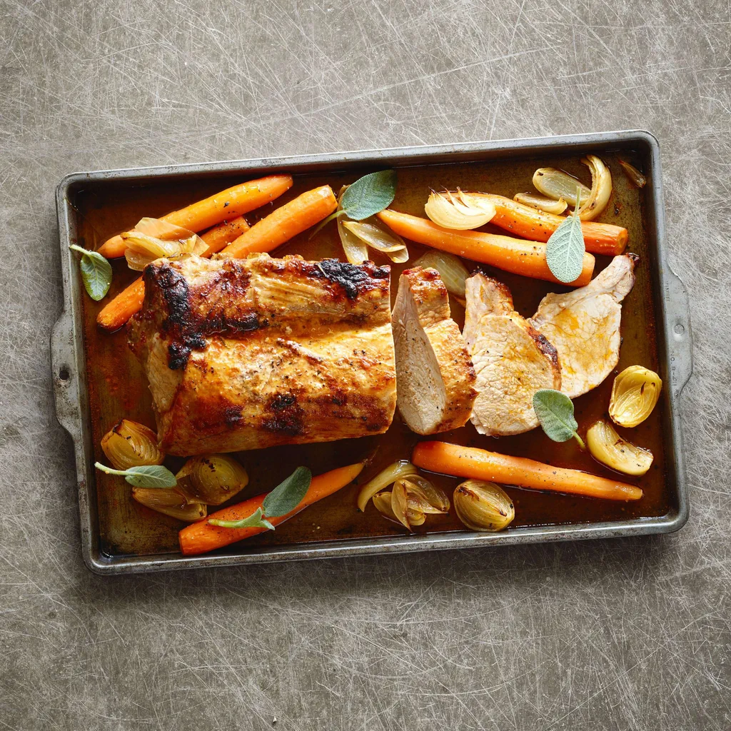 Kotelettbraten mit Karotten