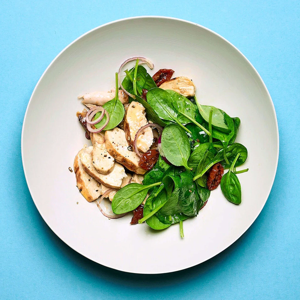Pouletbrust mit Spinatsalat