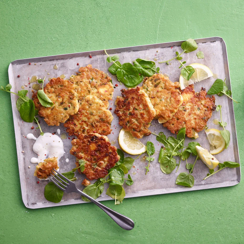 Kichererbsen-Feta-Fritters