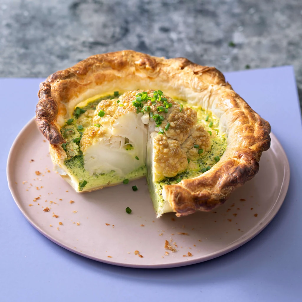 Quiche mit ganzem Blumenkohl
