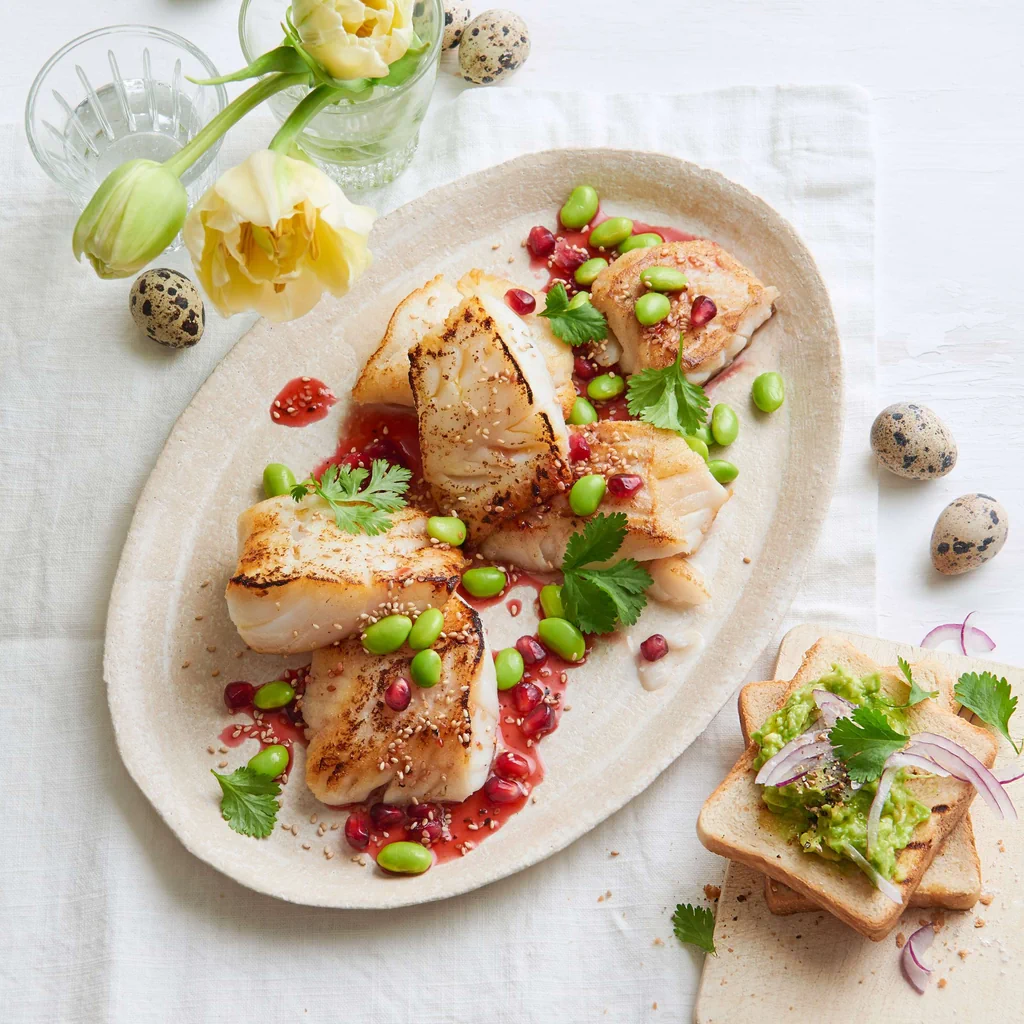 Filet de cabillaud avec grenade