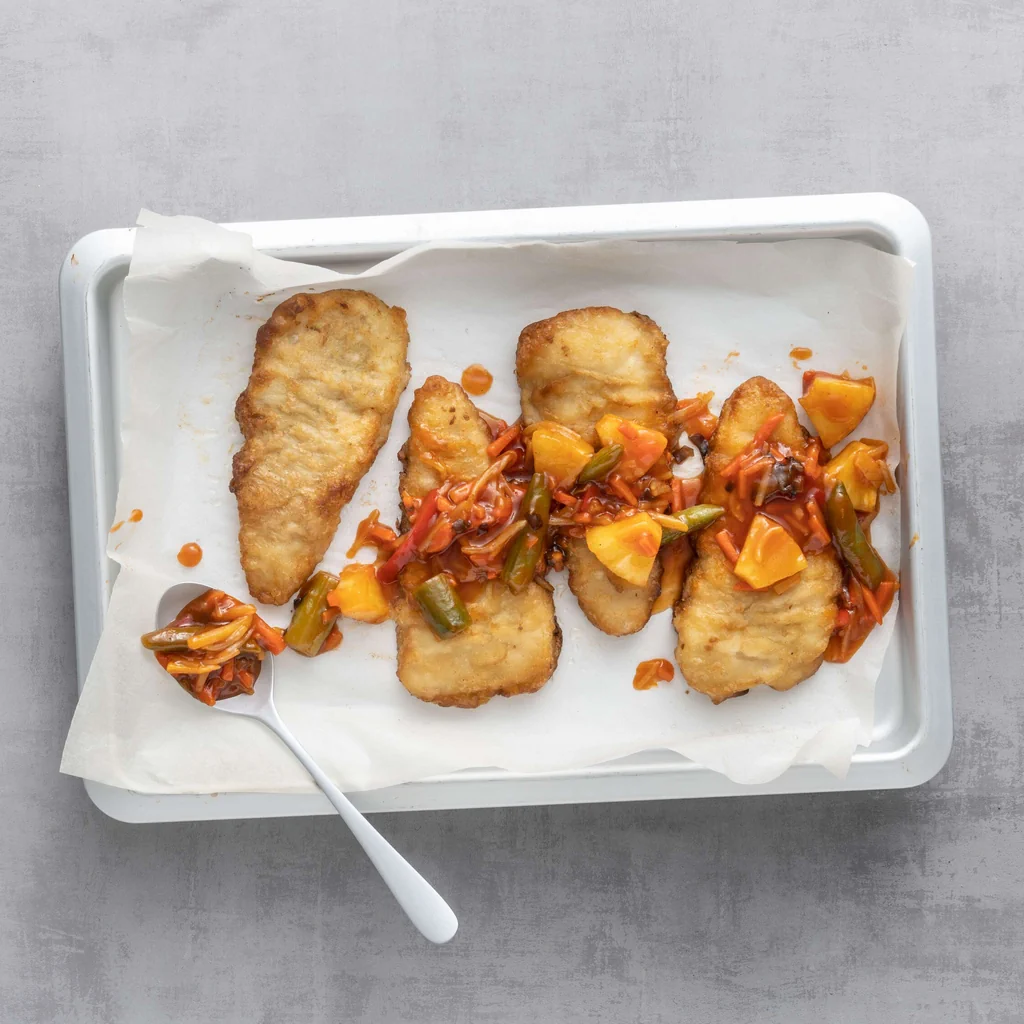 Crocchette di pesce in salsa agrodolce