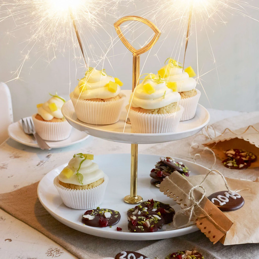 Limetten-Cupcakes mit Mango
