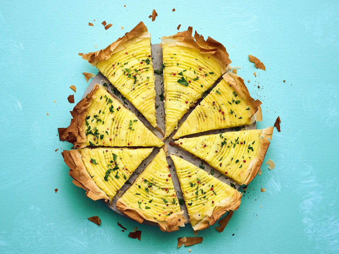 Kartoffel-Speck-Tarte mit Strudelteig