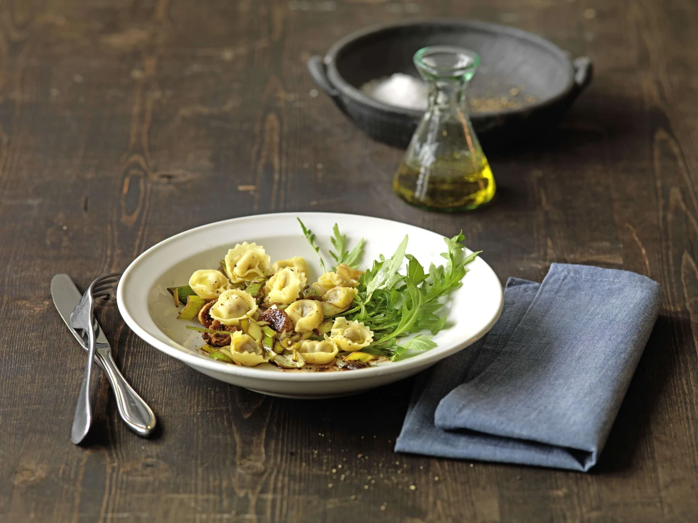 Tortellini tiepidi ai porri
