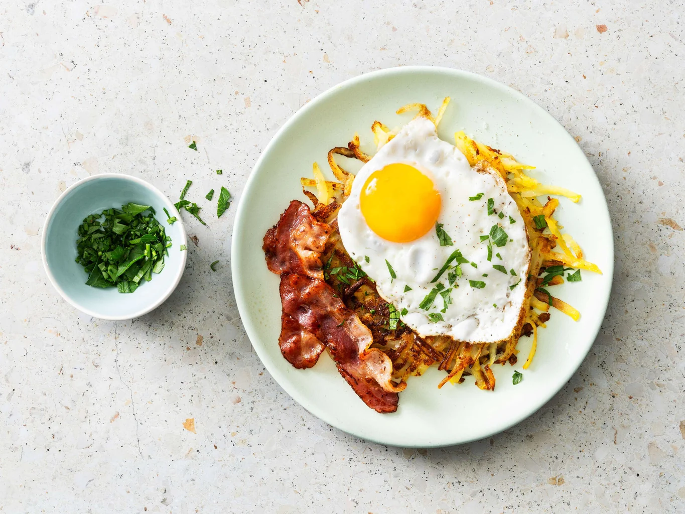 Minirösti avec œuf au plat