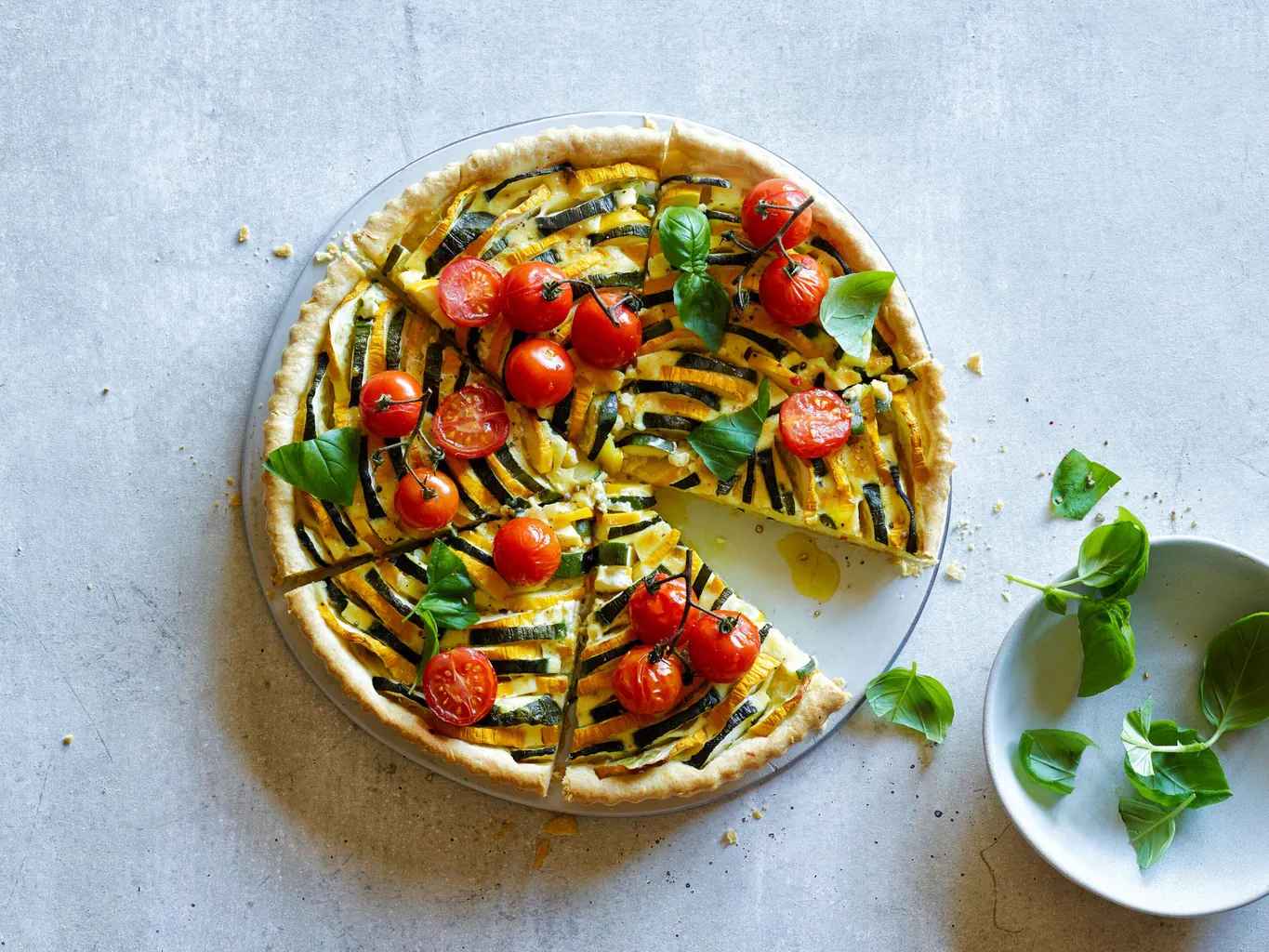 Zucchetti-Tomaten-Quiche